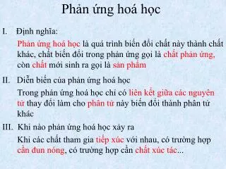 ph n ng ho h c