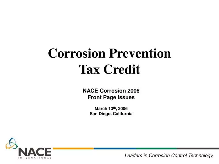 corrosion prevention tax credit