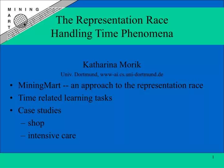 the representation race handling time phenomena