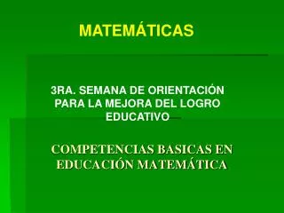 competencias basicas en educaci n matem tica