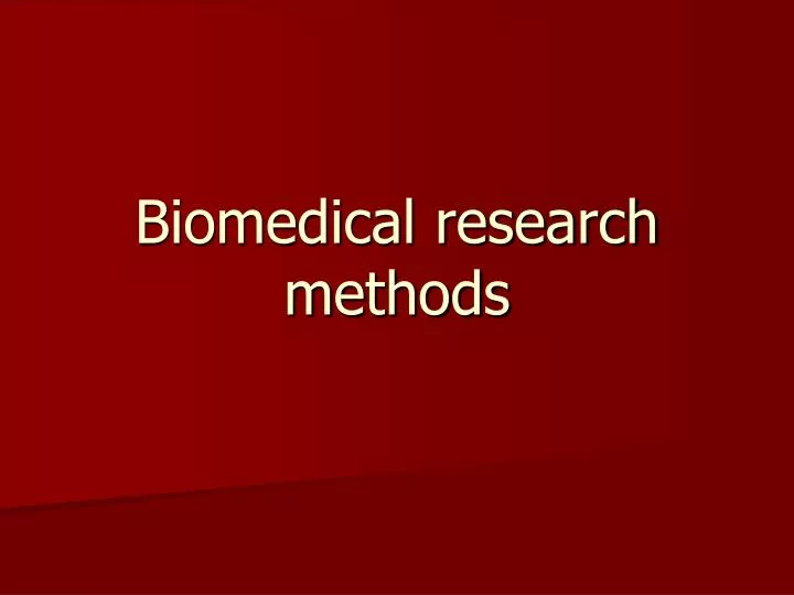 biomedical research methods