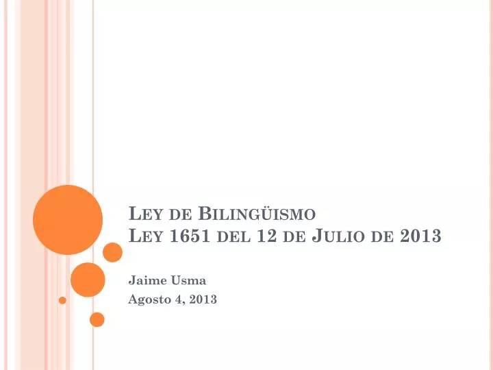 ley de biling ismo ley 1651 del 12 de julio de 2013