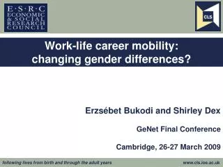 Work-life career mobility: changing gender differences?