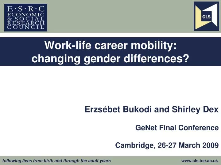 work life career mobility changing gender differences