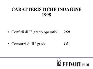 caratteristiche indagine 1998