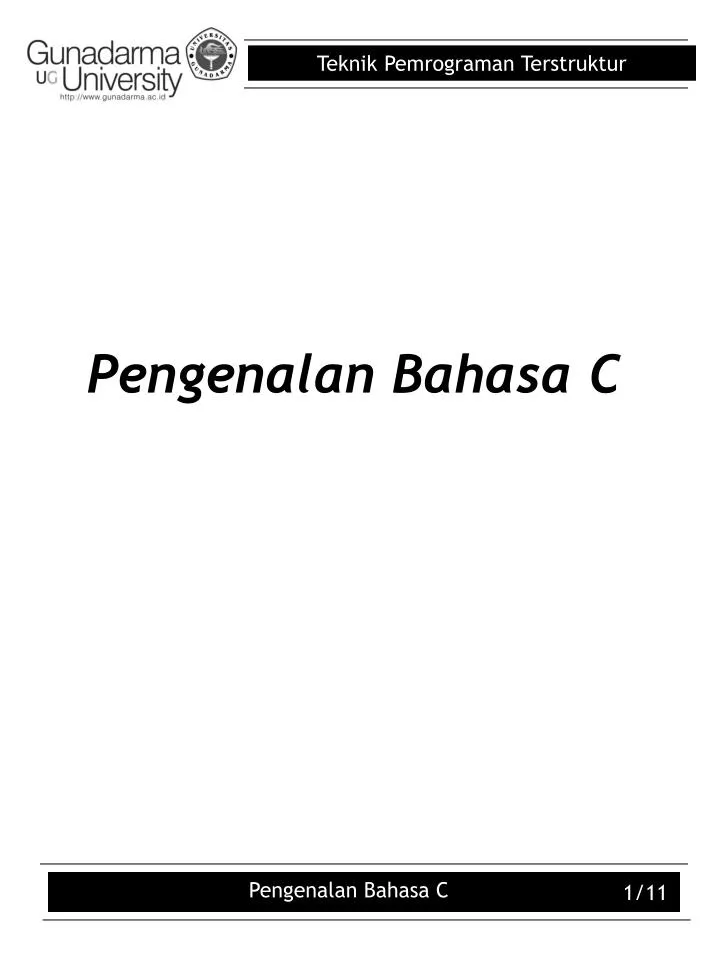 pengenalan bahasa c