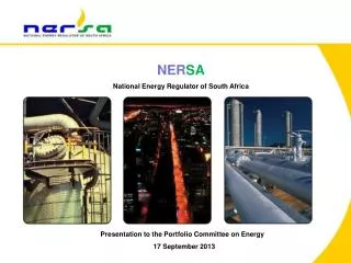 Presentation to the Portfolio Committee on Energy 17 September 2013