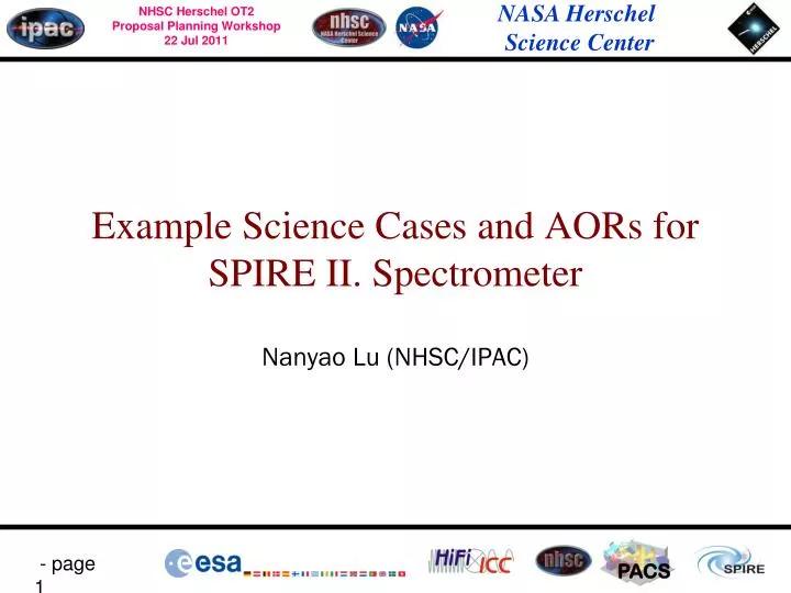 example science cases and aors for spire ii spectrometer