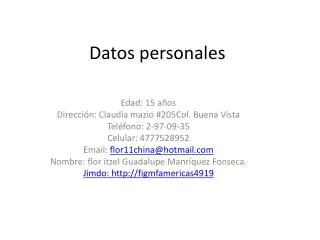 datos personales