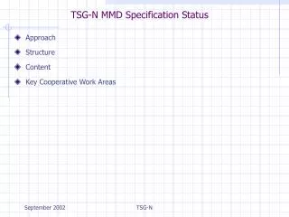 TSG-N MMD Specification Status