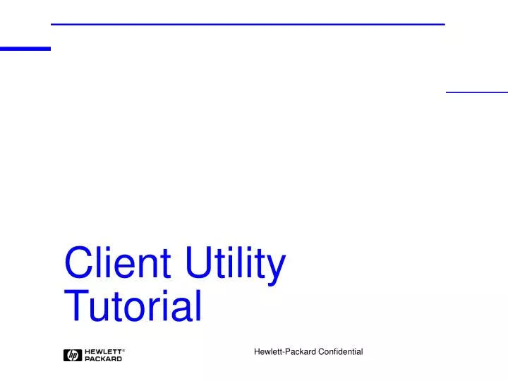 client utility tutorial
