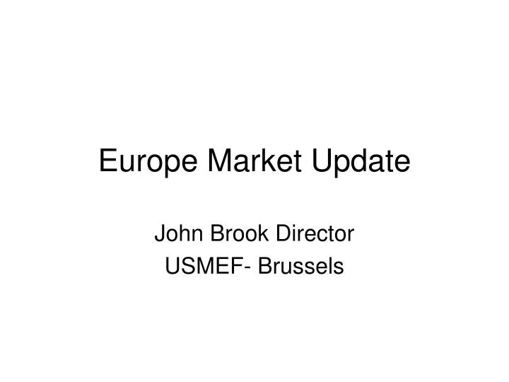 europe market update