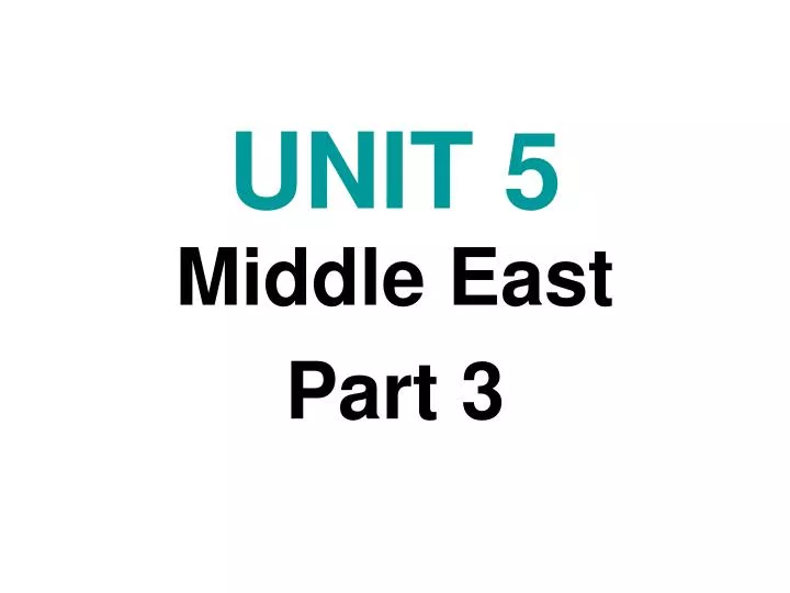 unit 5