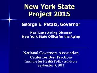 New York State Project 2015