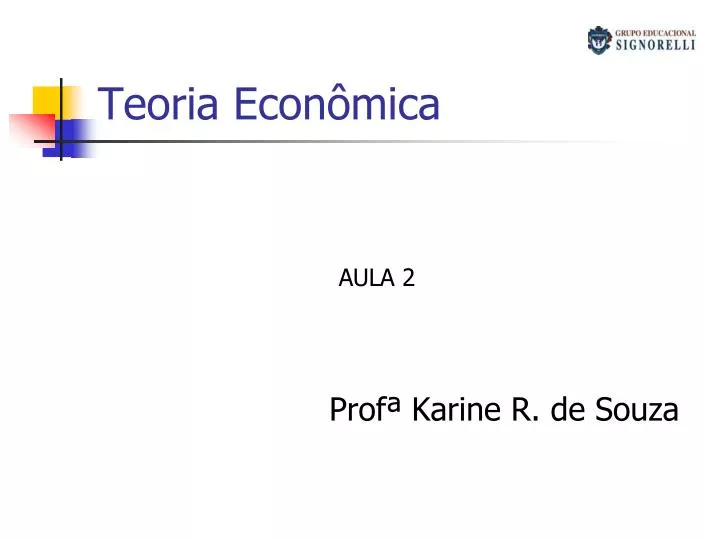 teoria econ mica