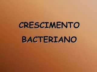 crescimento bacteriano
