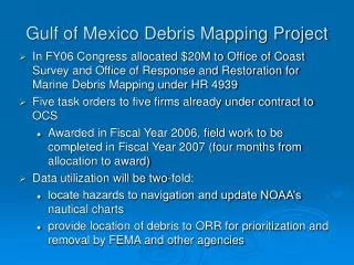 Gulf of Mexico Debris Mapping Project