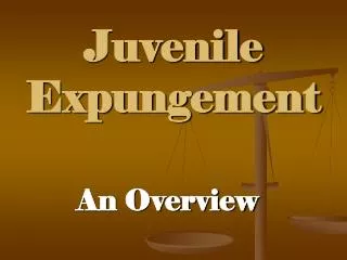 Juvenile Expungement