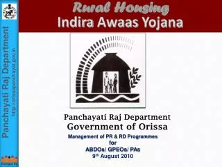 Panchayati Raj Department Government of Orissa