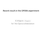 Recent result in the OPERA experiment - slide 1