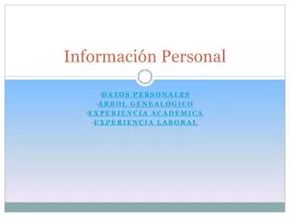 informaci n personal