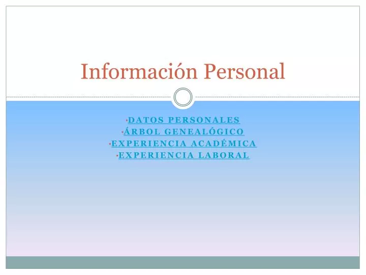 informaci n personal