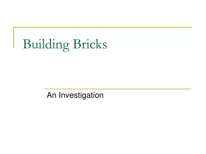 building bricks