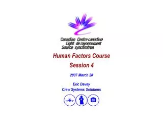 Human Factors Course Session 4