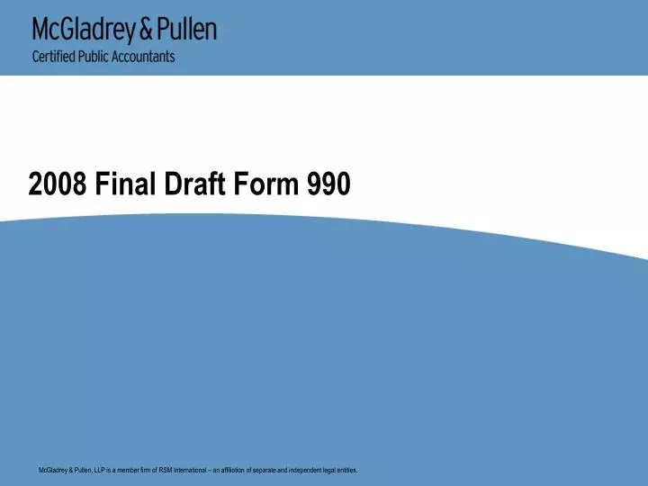 2008 final draft form 990