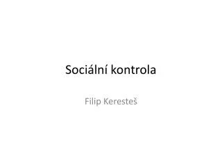 soci ln kontrola