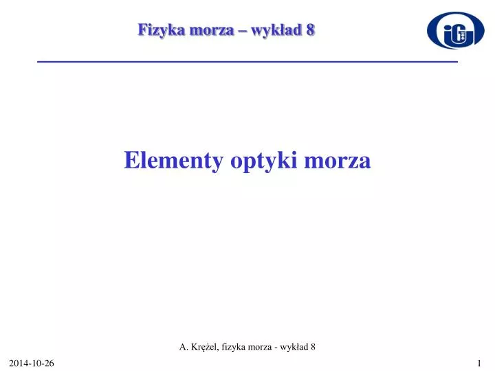 elementy optyki morza