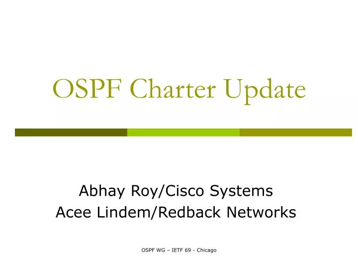 ospf charter update