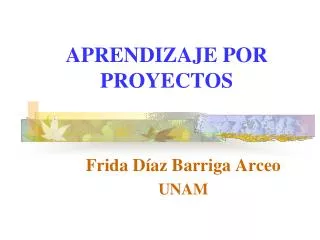 aprendizaje por proyectos