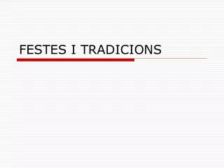 festes i tradicions