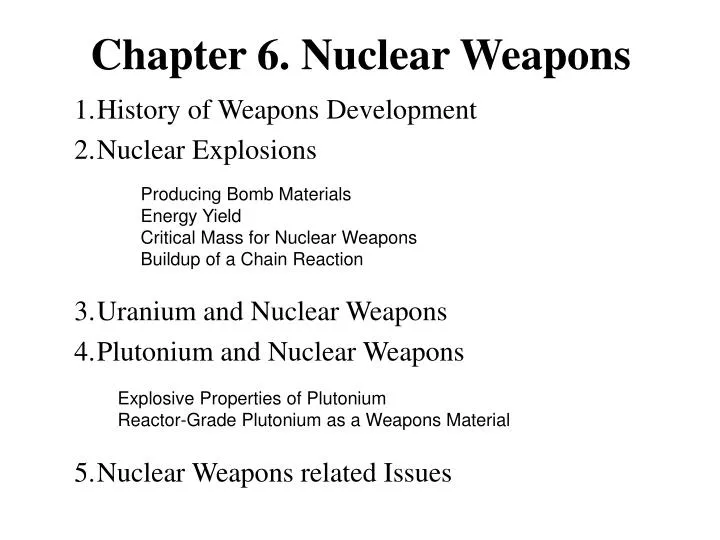 chapter 6 nuclear weapons