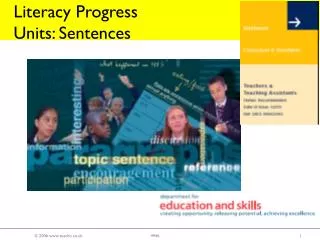 Literacy Progress Units: Sentences