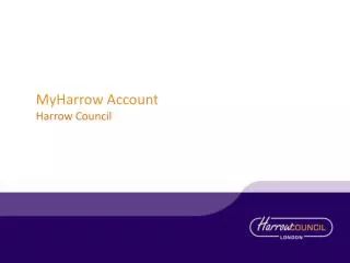 MyHarrow Account Harrow Council