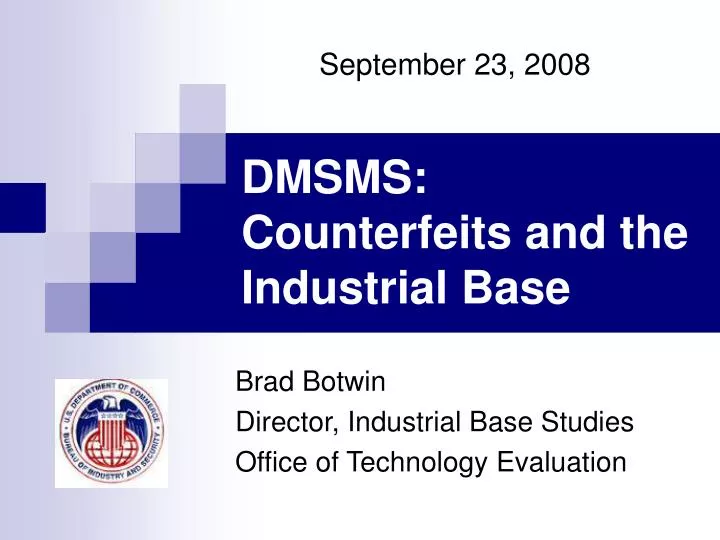 dmsms counterfeits and the industrial base