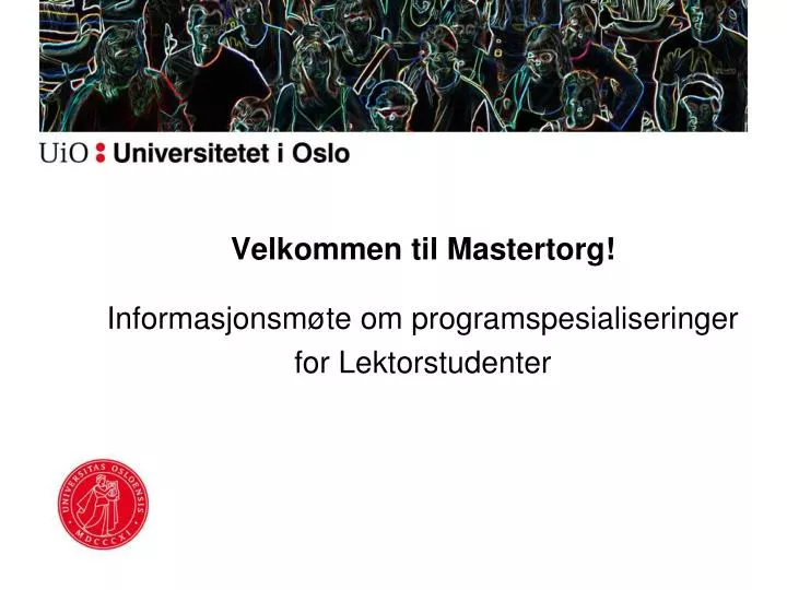 velkommen til mastertorg