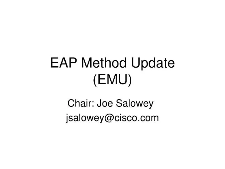 eap method update emu