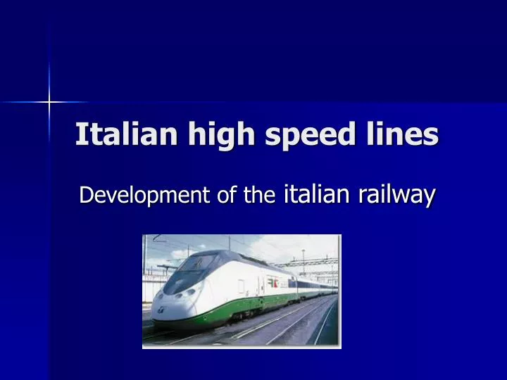 italian high speed lines