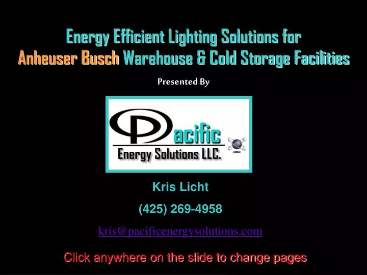 energy efficient lighting solutions for anheuser busch warehouse cold storage facilities