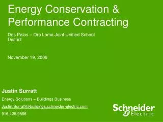 Energy Conservation &amp; Performance Contracting