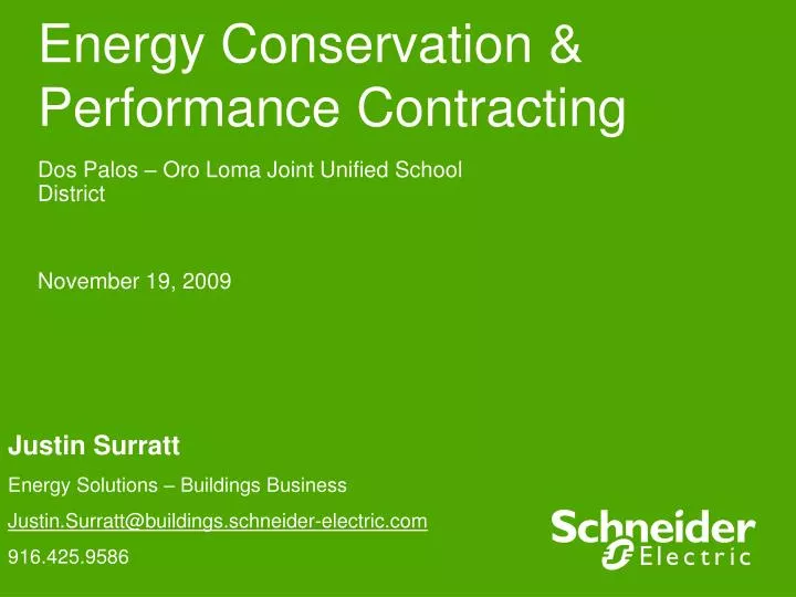 energy conservation performance contracting
