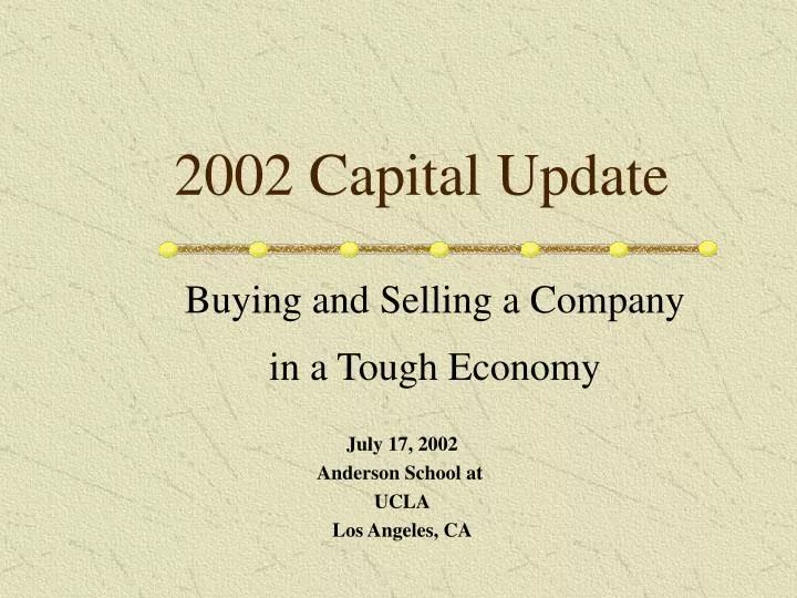 2002 capital update