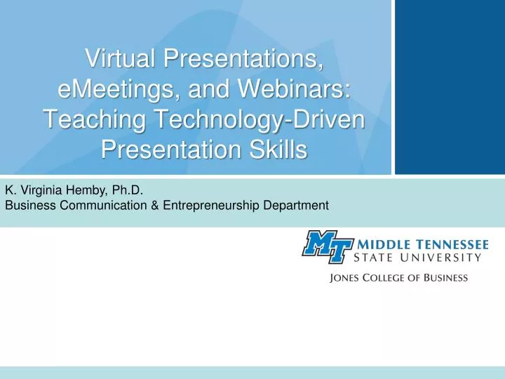 virtual presentations emeetings and webinars teaching technology driven presentation skills