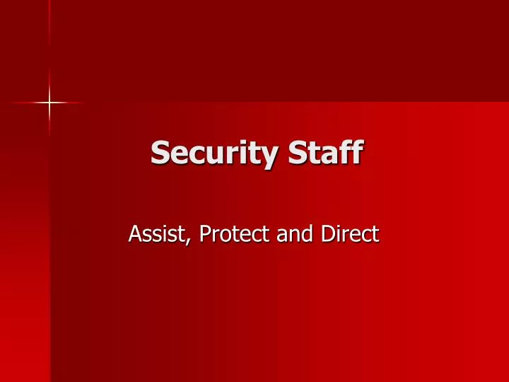 security staff