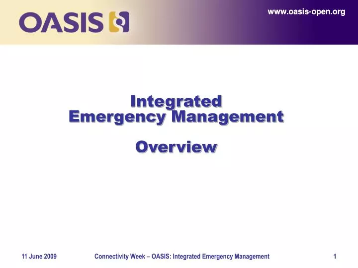 integrated emergency management overview