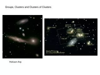 Groups, Clusters and Clusters of Clusters