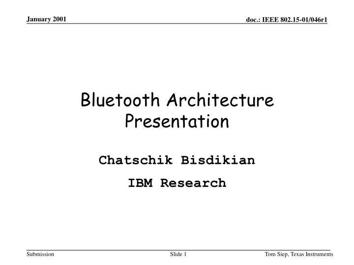 bluetooth architecture presentation